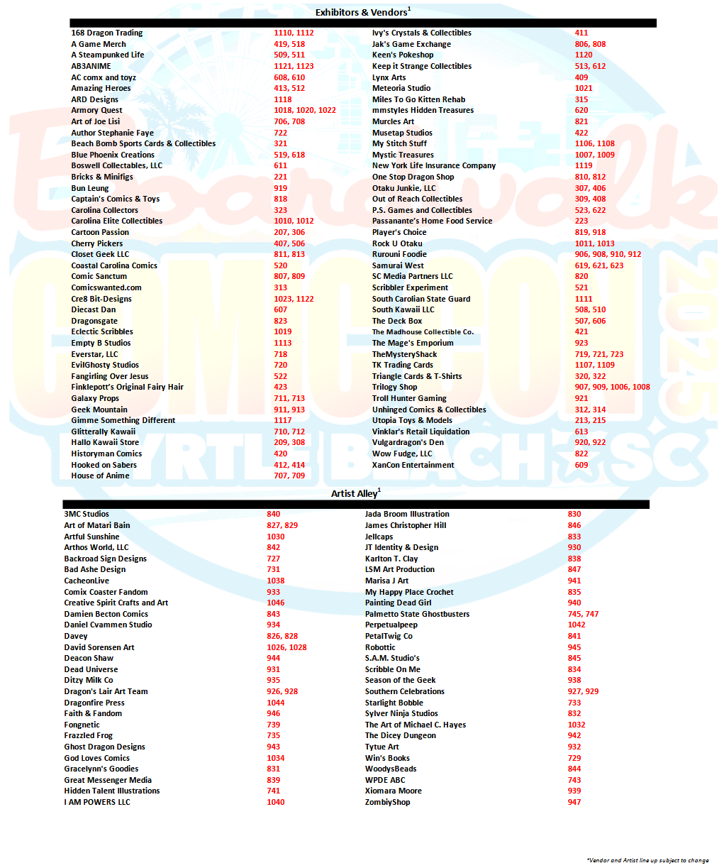 2025 Exhibitors & Vendors 